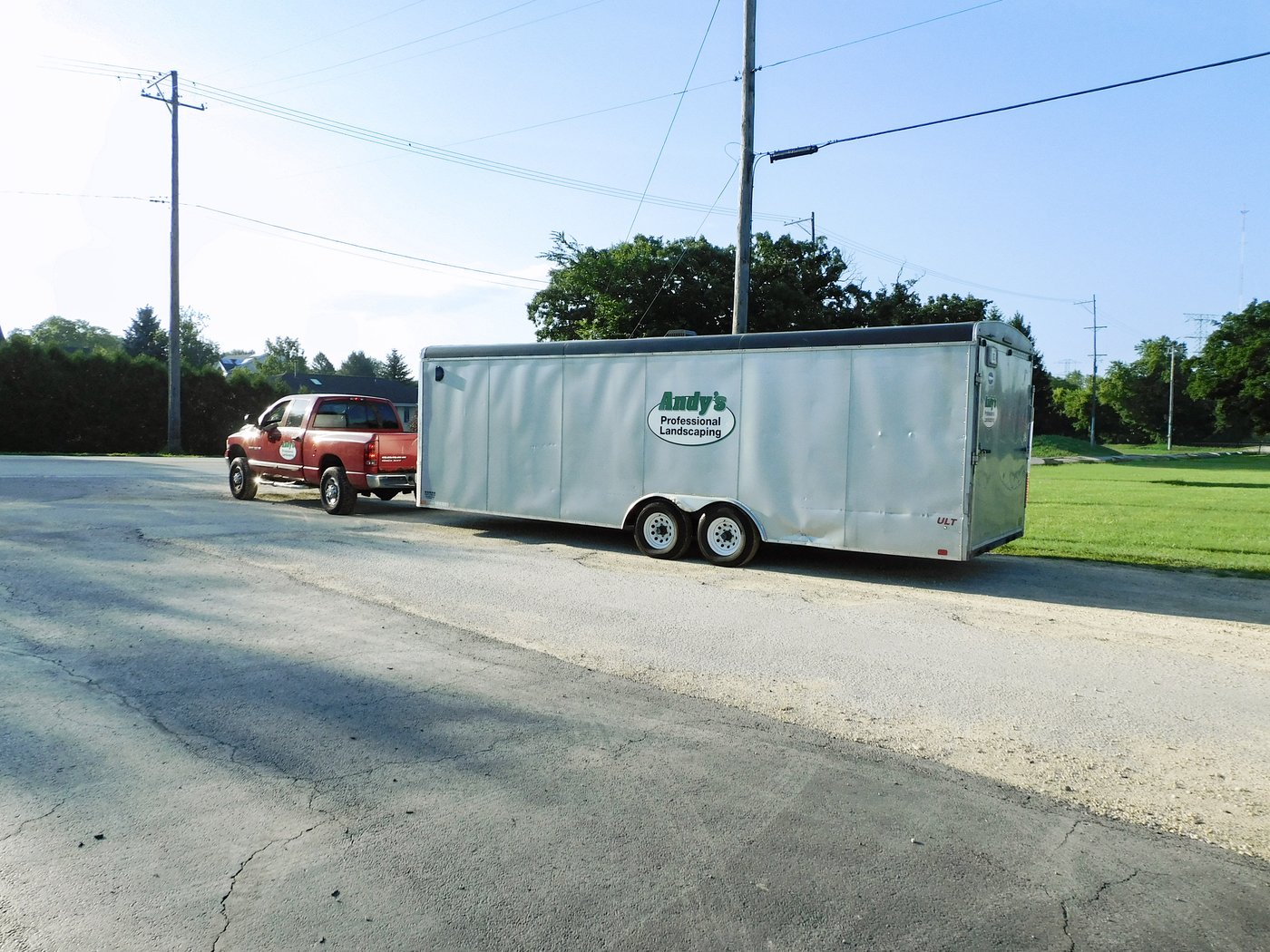 Andy's Professional Landscaping work truck, Rockford IL