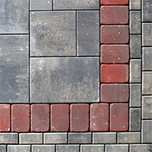 Lafitt Grana Slab, Cambridge Cobble and Holland Stone